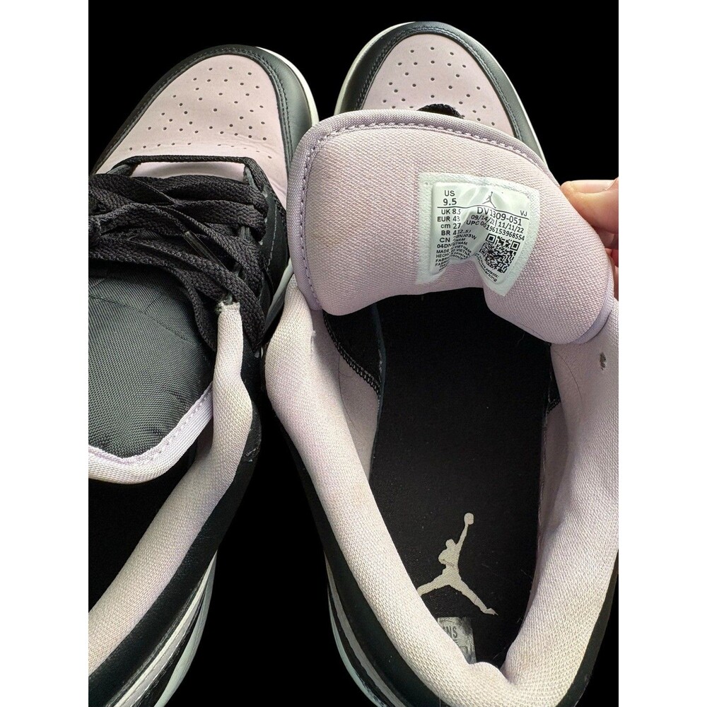 Air Jordan 1 Low DV1309-051 Black Iced Lilac Pink Men’s Size 9.5 - Picture 9 of 15